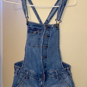 Overalls with a distressed look